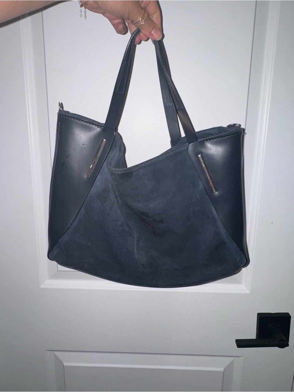 Vera pelle Women’s Navy Tote Bag